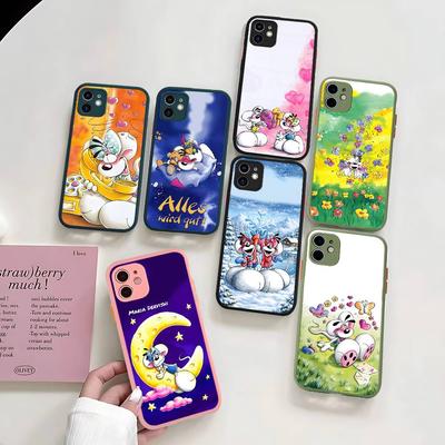 Cartoon D-Diddl For IPhone 11 12 13 14 15 16 Pro Max Plus Matte Translucent Phone Cover
