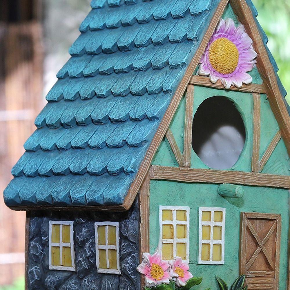 Hand-Painted Bird House Rainproof Bird Cottages Bird Cages Bird Nesting House  Parrot