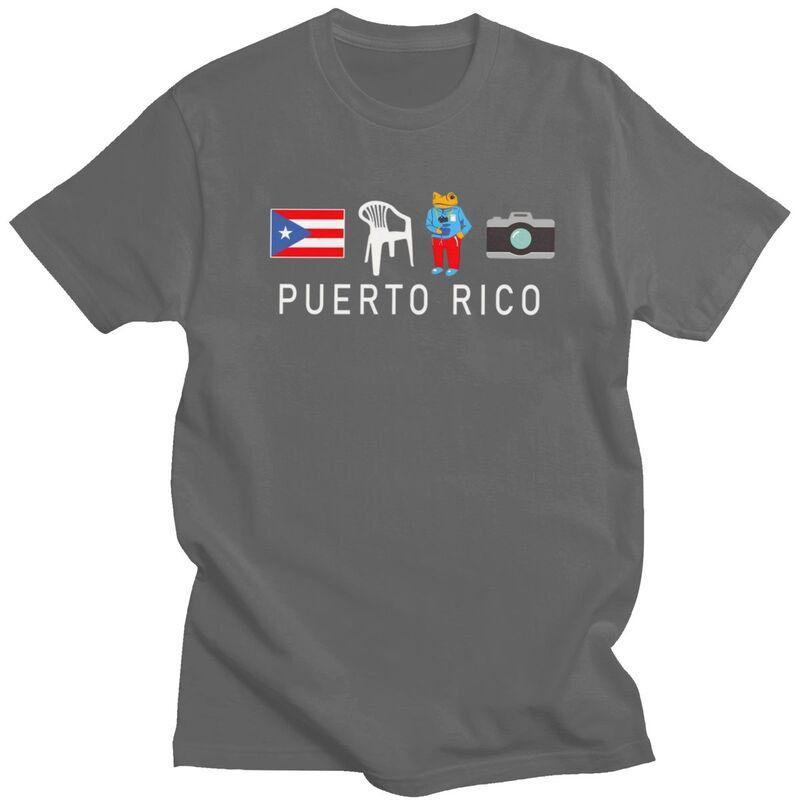 Custom Puerto Rico Taino Coqui Boricua Flag T Shirts for Men Pure Cotton Tees Tshirt ShortSleeve Fashion Tshirt