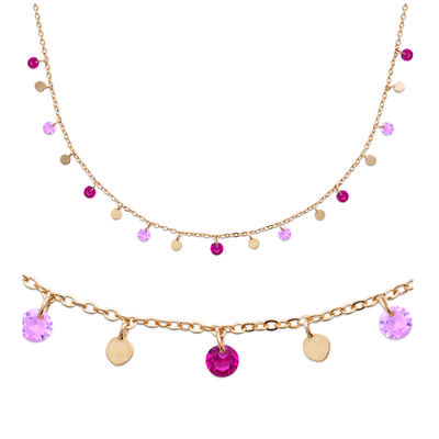 [R5750] - Gold-Plated Necklace 'Sissi' Rose Gold - 4 Mm