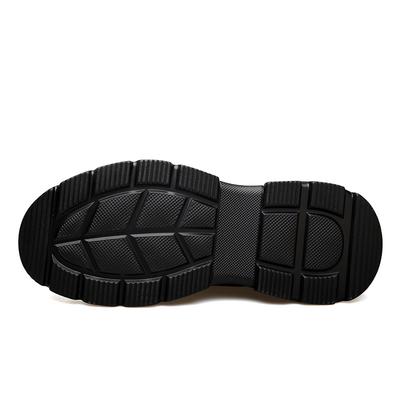 Blockstil geschnitzte dicke Sohle erhöhend großer Kopf Lederschuhe Freizeitschuhe vier Jahreszeiten dick Businesskleid Herrenschuhe