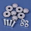 4/8/16Sets Chrome Anti-Theft License Plate Bike Traction Head Extension Screws Car License Alloy Plate Frames Or Covers Bolts