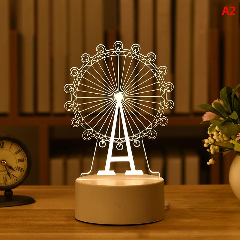 3D Plate Led Lamp Creative Night Lights Novelty Illusion Night Lamp Table Lamp Home Decorative Gift