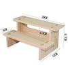 Rustic Wooden Display Riser 1Pcs Decorative Stand for Dessert Figurines Jewelry Organization Wedding Party Decor