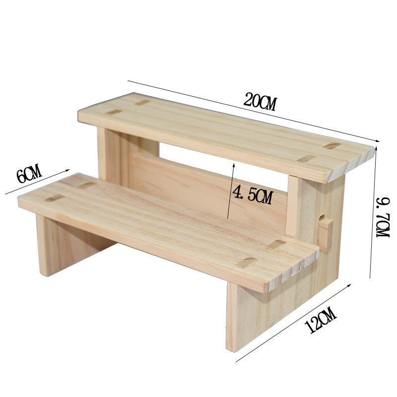 Rustic Wooden Display Riser 1Pcs Decorative Stand for Dessert Figurines Jewelry Organization Wedding Party Decor