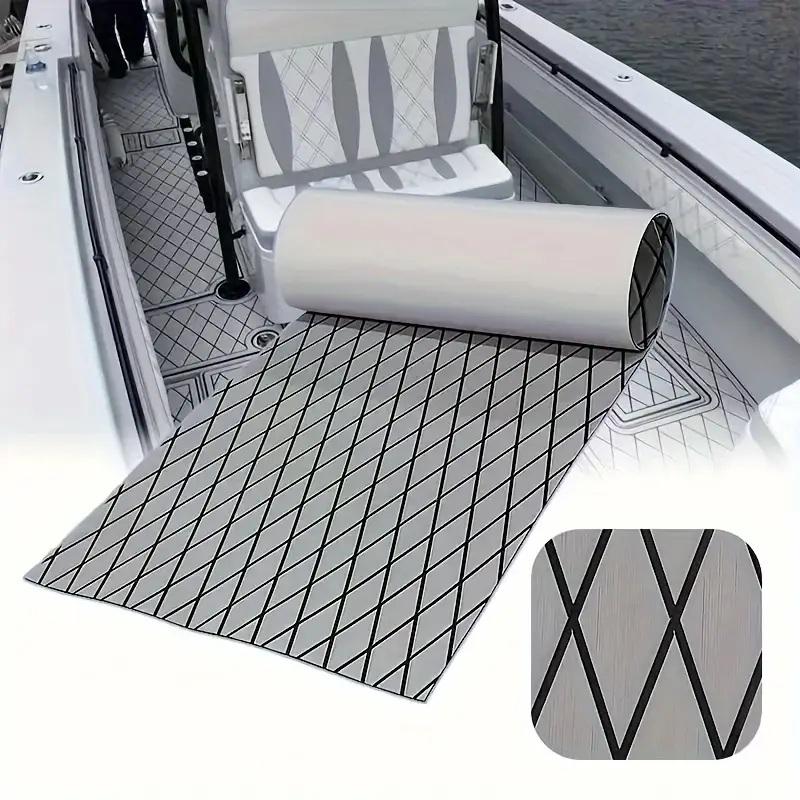 2400*600mm EVA Foam Marine Anti-skid Floor Sheet EVA Yacht Deck Pad Self-Adhesive Sheet Motorboat Kayak Jet Ski Garden Swimming