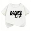 Letter Print Short Sleeve T-Shirt Y2K Kids Boys Girls Summer Spring Casual Top