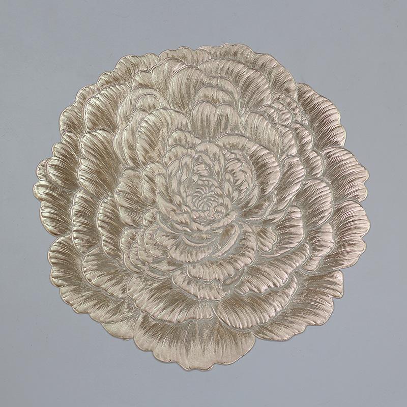 Подставка под стакан из ПВХ 38 см, термостойкий, водостойкий и маслостойкий, моющийся, теплоизоляционный коврик для стола в отеле и ресторане 38cm золотой