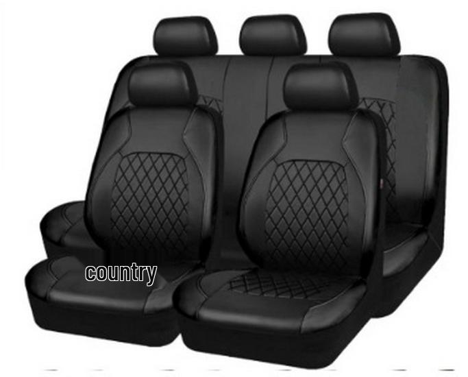 Diamond Quilted Car Seat Cover - PU Leather & PVC for Export To Europe & America