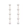 2025 New Trend Simulation Pearl Long Earrings Women's Flower Rhinestone Wedding Pendant Earrings Fashion Korean Jewelry Earrings