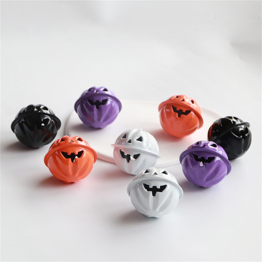 Halloween Pumpkin Bells, Metal Face Jingle For Party Crafts