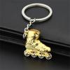 New Exquisite Simulation Skates keychain Charms Stainless Steel Key Ring Bag Ornaments Skating Lovers Souvenirs Accessories