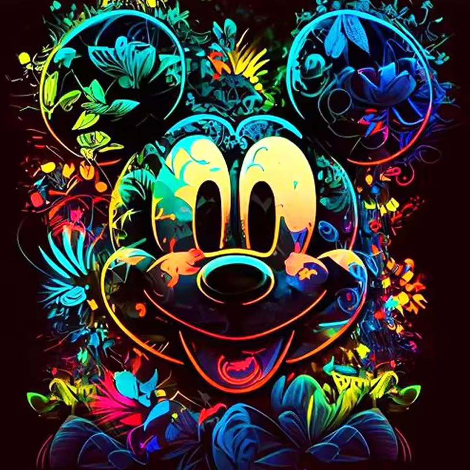 

Disney Набор для алмазной живописи Микки 5D DIY Алмазная вышивка Крестик Ручная работа Искусство Подарок Поделки Декор для дома Round 20x20cm