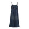 European Style Women's Denim Sling Dress - Winter Fashion