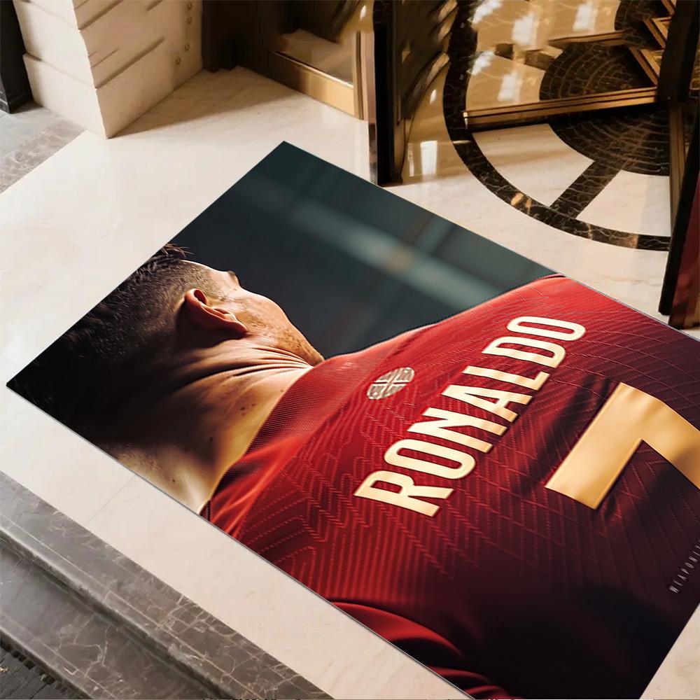 Ronaldo's Legacy Football Floor Rug Office Rug Design for Foyer Decorate Room Bedrooms Dining Room Anti-slip Rug Office Home Decor
