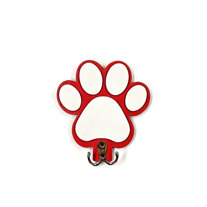 Functional Wooden Paw Print Hook Organizer for Hats Towels Suited for Any Room