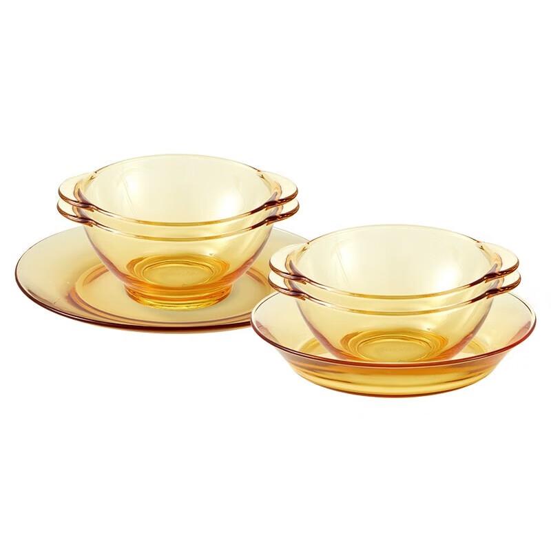 VISIONS European Amber Glass 6-Piece Bowl Set