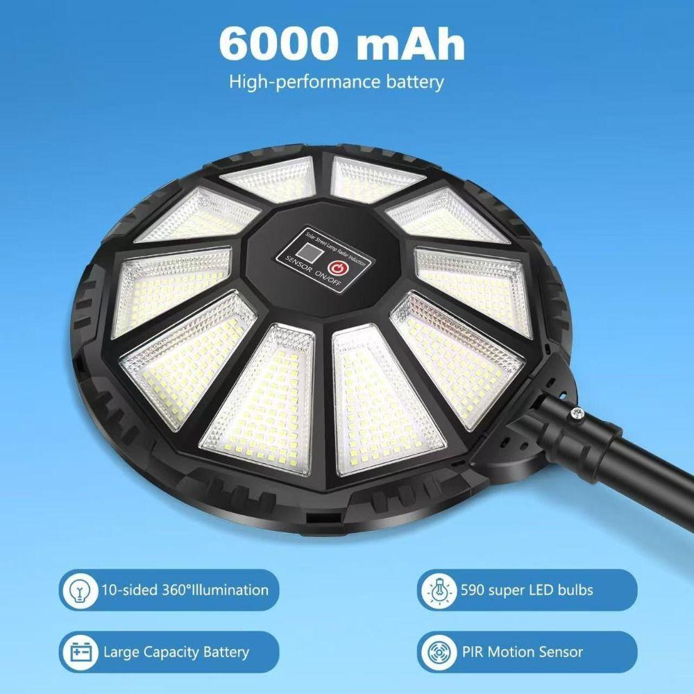 Efficient Solar Power Solar Wall Light Soft Even Brightness Fine Weather Resistance 180 Degree Round Light for 3.2V/6000mAh