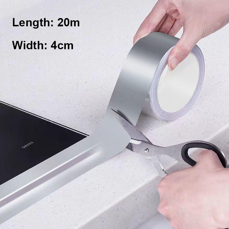 Hochtemperatur-Aluminiumfolienaufkleber für Küchenherdplatten, wasserdichter Aufkleber für fettbeständige Spülbecken, selbstklebende Nahtaufkleber