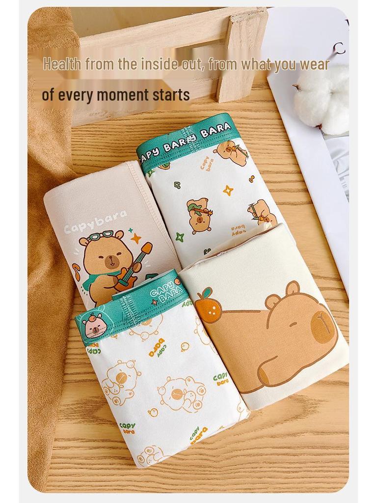 Children's Class A Pure Cotton Boxer Briefs, Antibacterial, 100% Cotton Crotch