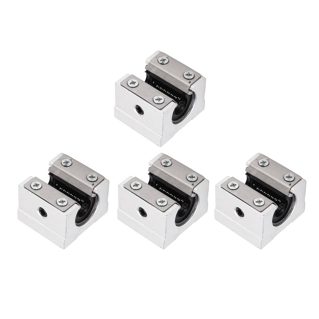 4 Stück Aluminium Schieber Lineare Bewegung Kugelgelagerter Gleitblock SBR10UU für CNC Werkzeugmaschine