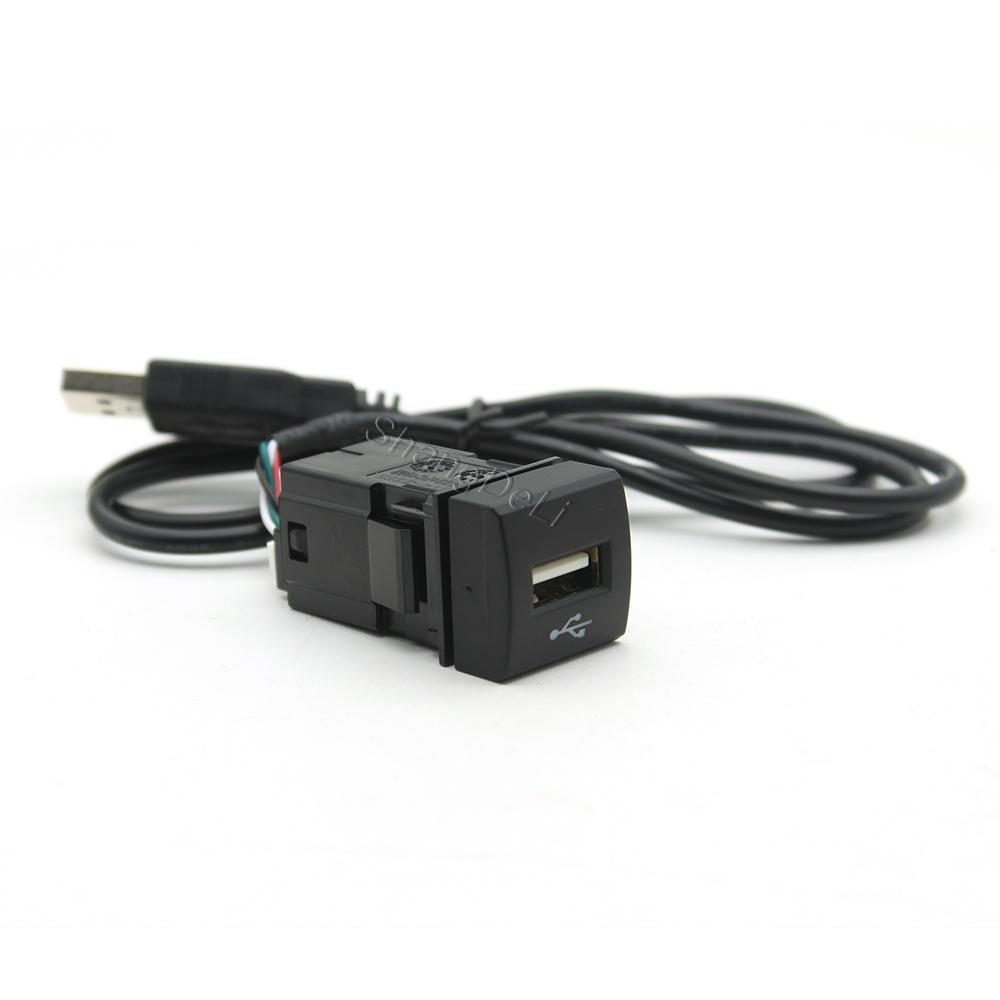 For Toyota Camry Corolla Rav4 Land Cruiser Prado 2018 2020 Car USB Input Adapter Audio Radio u-disk flash Socket Interface Cable
