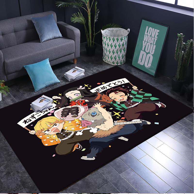 1PC rug Powerful Demon Anime Carpet, Chair Rug,Area Rug for Office Bedroom living rooms bedroom, Doormat decor Christmas fan gifts