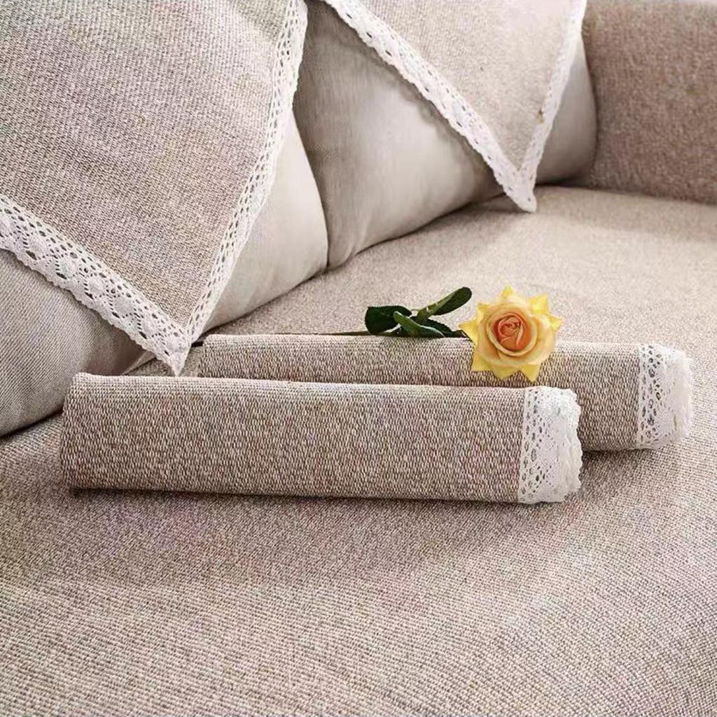 Minimalist Sofa Cushion, Seat Cushion Fabric, All Season Universal Anti Slip Cotton and Linen Seat Cushion, Backrest Towel Cover, Sofa Cover