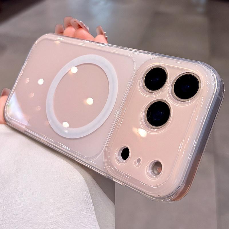 Candy Color for Magsafe Case for iPhone 17 16 15 14 Pro Max Wireless Charging Shockproof Lens Protection Cover with AI Button