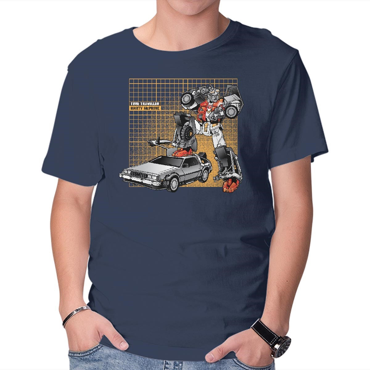 Unisex Crew Neck T-Shirt Marty McPrime Graphic Short Sleeve Casual Tee M