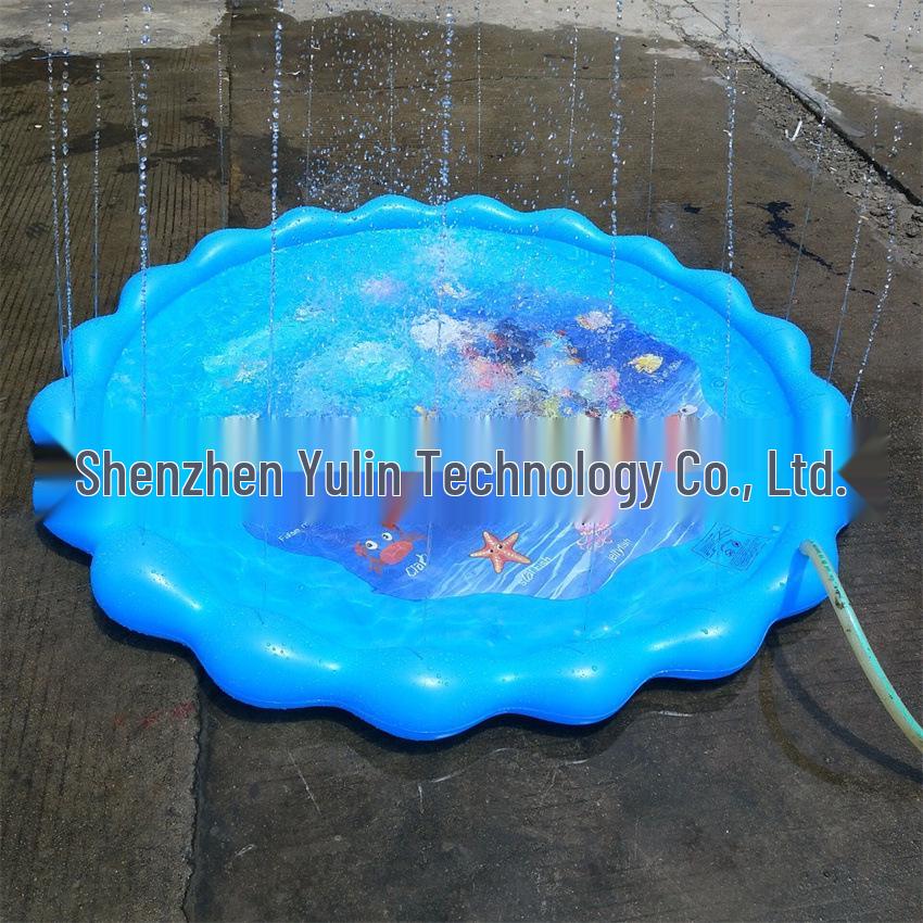 Inflatable Lawn Shark & Dolphin Water Play Sprinkler Pad for Kids and Pets