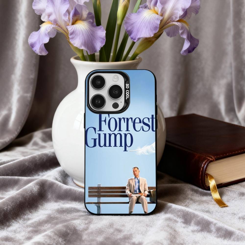 F-Forrest Film G-Gump Phone Case For iPhone17,16,15,14,13,12,11 Plus,Pro Max Candy Silver Plated Inside Cover
