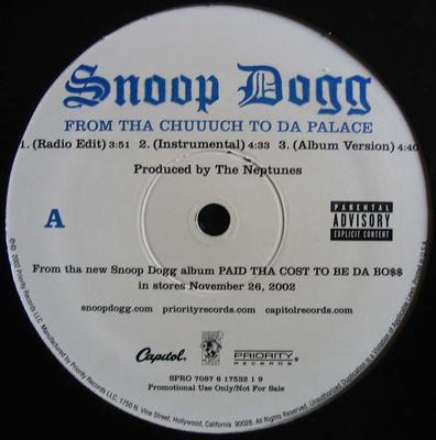 12inch Record SNOOP DOGG - From Tha Chuuuch To Da Palace SPRO70876175321 Priority Record 2002 US Rap & Hip-Hop/R&B Used