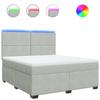 Maison Exclusive - Sommier à lattes de lit et matelas Gris clair 180x200cm Velours