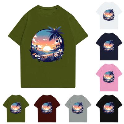 Men's Stand Collar Short Sleeve Shirt Loose Leisure Holiday Shirt Man