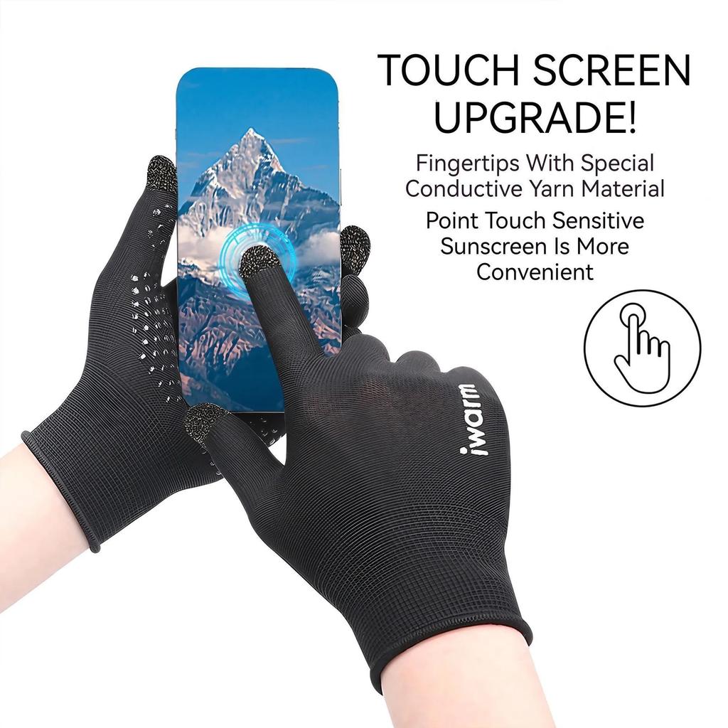 Breathable UV Protection Non Slip Touch Screen Cycling Gloves for Men Women Wear Resistant Summer Sports Gear