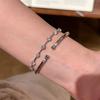 Light Luxury Unique Round Diamonds Inlaid Bracelets for Women High-end Exquisite and Simple Bracelet Fashion Party Jewelry Gift