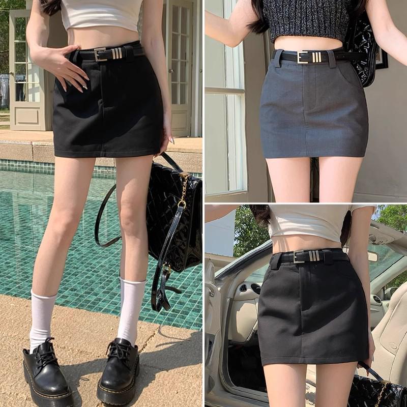 

Women s High Waist Black A-line Bodycon Skirt - Summer 2024 Collection L [Recommended 105-118 jin]