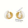 Hypoallergenic Resin Pearl Earrings for Women, Small Cute Gold Artificial Pearl, Delicate Daily/Work/Party Jewelry Gift