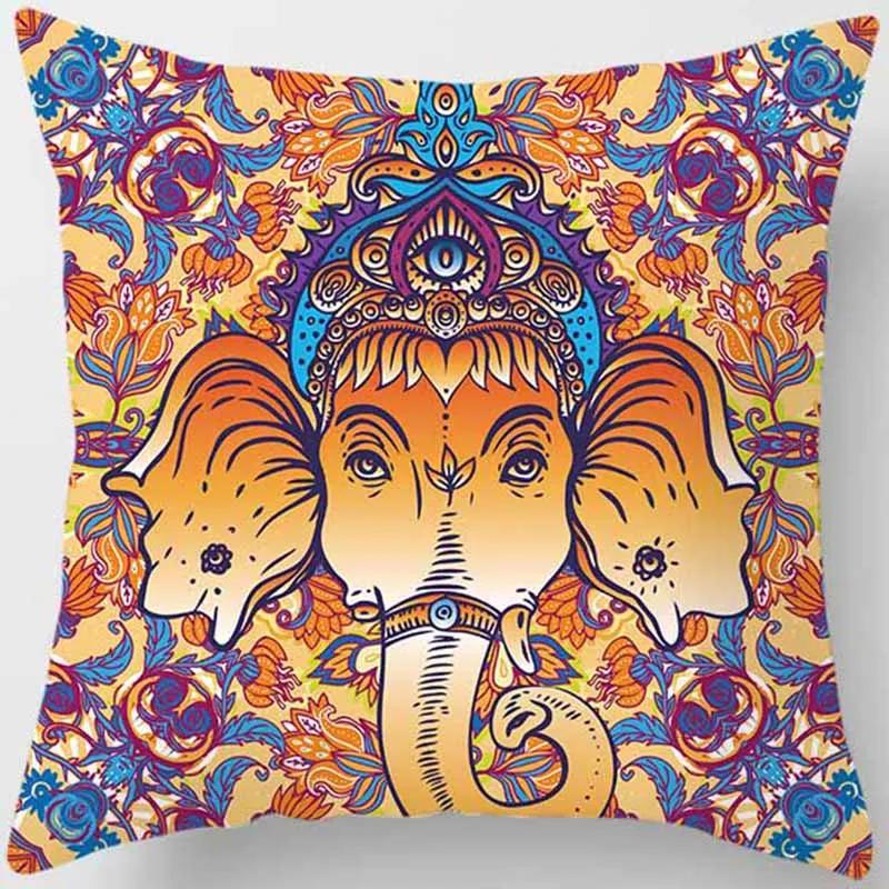 Mysterious Vintage Religious Yoga Symbol Pillowcases Home Decor Housse De Coussin Cojines Decorativos Para Sofá Poduszka