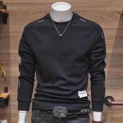 Herren-Sweatshirt im koreanischen Stil 2023 mit schmaler Passform und Rundhalsausschnitt: Trendy Herbst/Winter Pulloverjacke