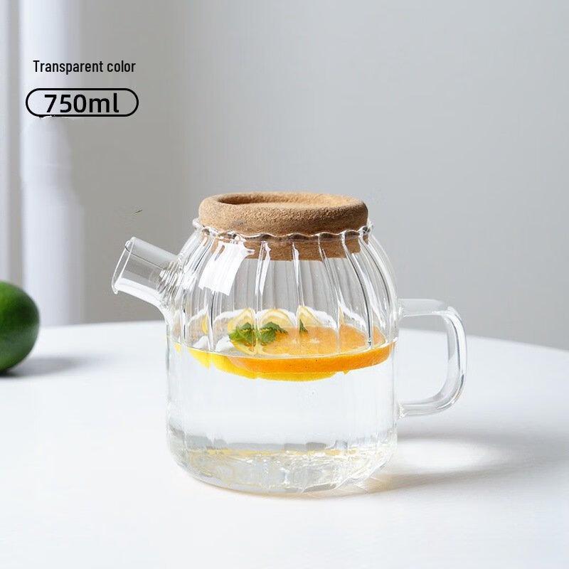 Diller 750ml Borosilicate Glass Ribbed Pitcher