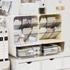 Household Desk Organizer Box Transparent Desktop Storage Drawers Cosmetic Brush Holder  Table Top