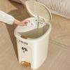 Trash Can With Lid Kitchen Standing Trash Can Large-Capacity Bin Dustbin Bathroom Bucket Toilet Wastebasket Household Items