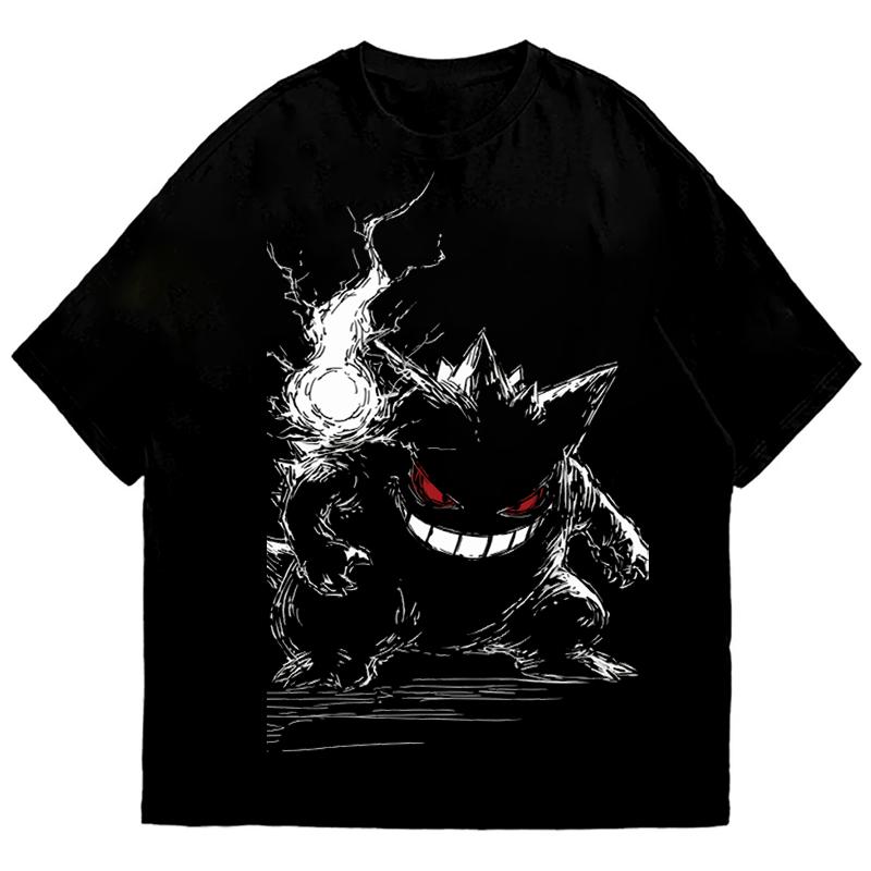 Anime Pokmon Graphic Unisexs Womens T Shirt Cotton Oneck Y2k Harajuku 2026 Summer Unisex Fashion TShirt Black Tee Tops Unisex