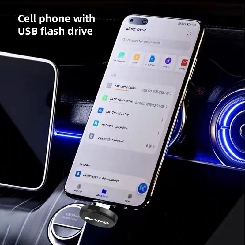 WOOY7 Metal USB Type C Flash Drive Music Player Dash Cam Car USB Device For Mercedes Benz AMG GLC W203 W206 W220 W205 W211 W212 W201