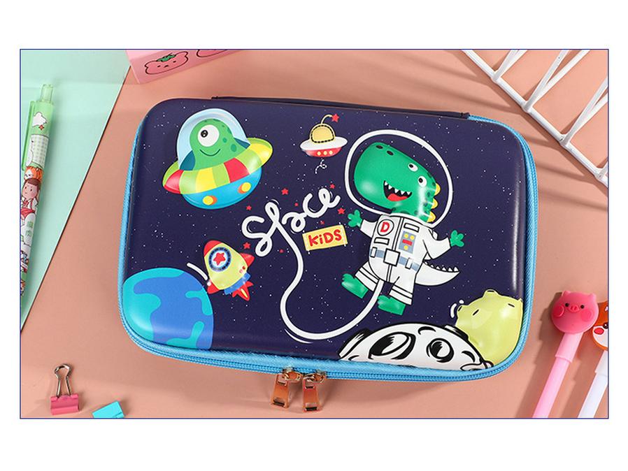 Cartoon Astronaut Large Capacity Pencil Case - Multi-purpose EVA Pencil Box for Kids