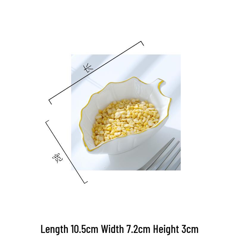 Europejski zestaw ceramicznych naczyń na przyprawy i sosy ze złotym rantem