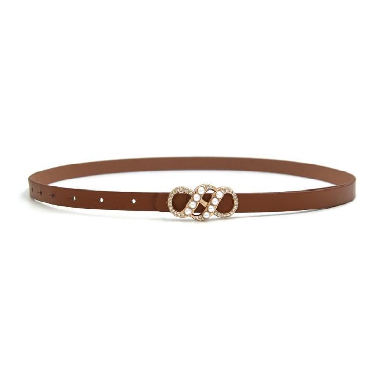 Contemporary Skinny Belt Soft PU Leather Waist Sash Flexible Length Adjustable Ergonomic Design Travel Use