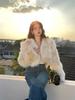 Gradually change short fur coat, loose in winter, thickened high-end temperament, short long-sleeved coat for women